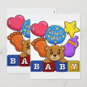 Willkommen, dein neues Baby 2026  Feiertagspostkarte