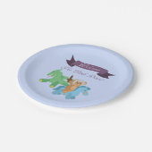 Willkommen der kleine Prinz (Ritter) Pappteller (Schrägansicht)