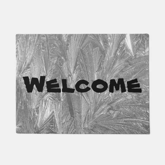 "Willkommen" der Türmatte mit dem komplizierten Fr (Vorderseite)