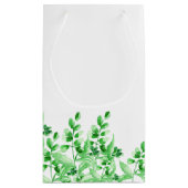 Willkommen des Aquarell-grünes Laub-| zu unserer Kleine Geschenktüte (Rückseite)