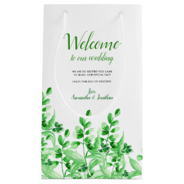 Willkommen des Aquarell-grünes Laub-| zu unserer Kleine Geschenktüte