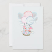 Willkommen des Babyelefanten über den Wolken Einladung (Rückseite)