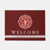 Willkommen des Feuerwehrmann-Malteserkreuz-| Fußmatte (Vorderseite)