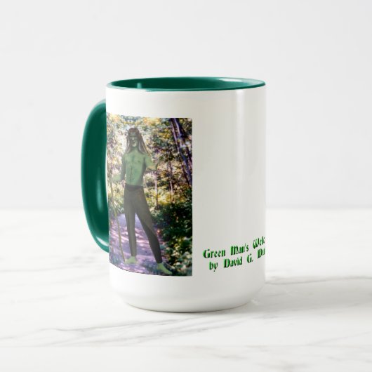 Willkommen des grünen Mannes Tasse (Vorderseite Links)