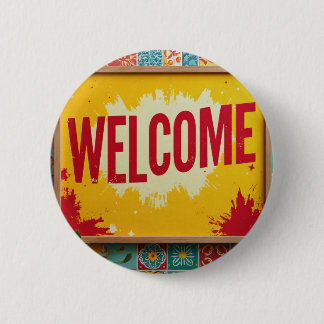 Willkommen Design auf  Button