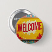 Willkommen Design auf  Button (Vorne & Hinten)