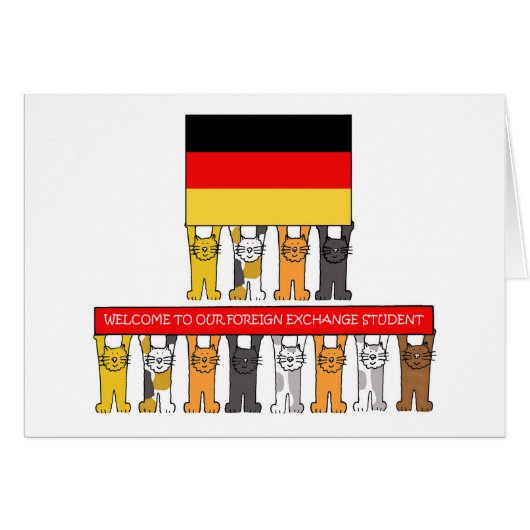 Willkommen Deutscher Austauschstudent (Vorderseite (Horizontal))