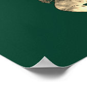 Willkommen Dinosaur Thema Hochzeit Dunkelgrün Poster (Ecke)