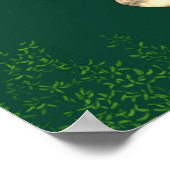 Willkommen Dinosaur Thema Hochzeit Dunkelgrün Poster (Ecke)