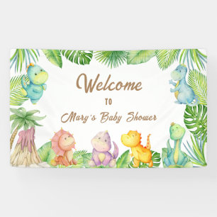 Willkommen Dinosaurier-Baby Banner