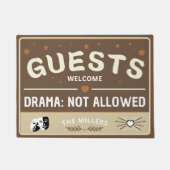 Willkommen - Drama nicht erlaubt Familienname Fußmatte (Vorderseite)