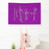 Willkommen Dreißig-Rivierrosa Lila 30. Geburtstag Banner (InSitu)