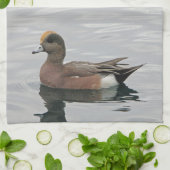 Willkommen Duck Foto Wigeon Calm Water Lake House Geschirrtuch (Gefaltet)