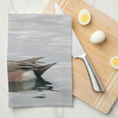 Willkommen Duck Foto Wigeon Calm Water Lake House Geschirrtuch (Viertel Falte)