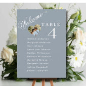 Willkommen Dusty Blue Wedding Plan Cards Einladung