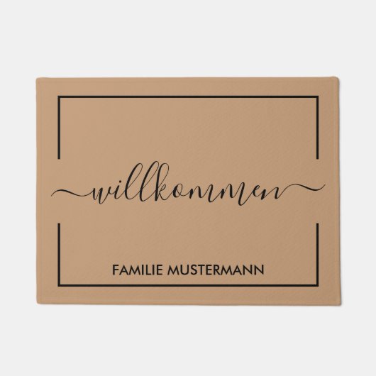 Willkommen Eigene Fußmatte Bedrucken (Vorderseite)