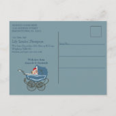 Willkommen, ein Mädchen Ankündigungspostkarte (Rückseite)