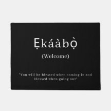 Willkommen | Ekaabo Yoruba Door Mat