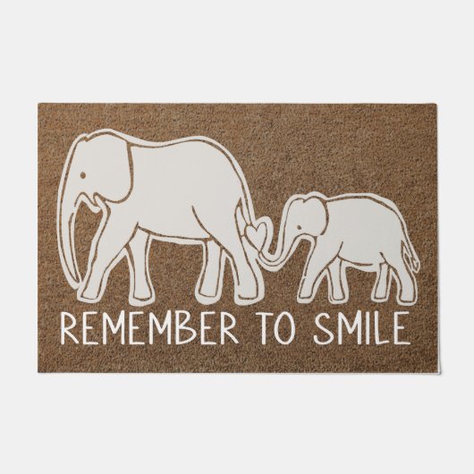 Willkommen Elefant Doormat, lieblich Elefant Doorm Fußmatte (Vorderseite)
