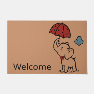 Willkommen Elefant Doormat, lieblicher Elefant Fußmatte