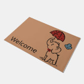 Willkommen Elefant Doormat, lieblicher Elefant Fußmatte (Schrägansicht)