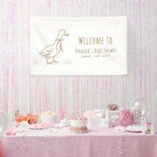 Willkommen Elegant Boho Verrückte Gans Babyparty Banner