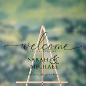 WILLKOMMEN! Elegant, transparent, Hochzeit Acrylschild (Neutral)