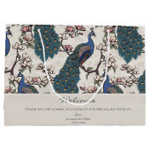 Willkommen Elfenbeinflorale Friedenstruppen Große Geschenktüte (Rückseite)