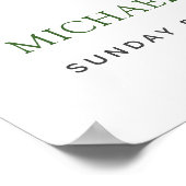 Willkommen Erste Heilige Kommunion Dusty Eukalyptu Poster (Ecke)