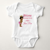 Willkommen Ethnic Princess|PINK|Royal Anreise Baby Strampler (Vorderseite)