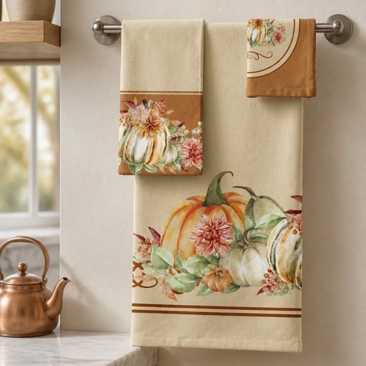 Willkommen Fall Elegantes Badetuch Set