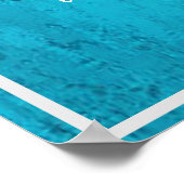 Willkommen Familie & Freunde Blue Watercolor Poster (Ecke)