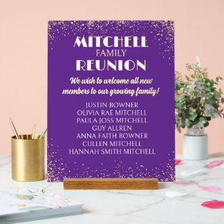 Willkommen! Familientreffen Neue Mitglieder Acrylschild