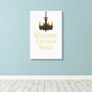 Willkommen Fearless Souls Gothic Kronleuchter Wand Leinwanddruck