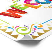 WILLKOMMEN Fiesta Party Signa Print Poster (Ecke)