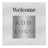 Willkommen Firmenlogo QR-Code Würfel (Vorderseite)
