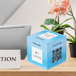 Willkommen Firmenlogo QR-Codeliste Ozeantabelle Würfel