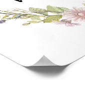 Willkommen Floral Butterfly Wreath Poster (Ecke)