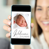 Willkommen Foto Collage Baby Birth Ankündigung