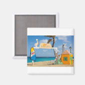 Willkommen Foto Spot auf See in Bonaire.JPG Magnet (Vorderseite/Rückseite)