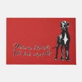 Willkommen Fremder, den ich vorsichtig lecken werd Fußmatte (Vorderseite)