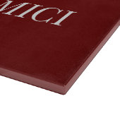 Willkommen Freunde Englisch / Italienisch Charcute Schneidebrett (Ecke)