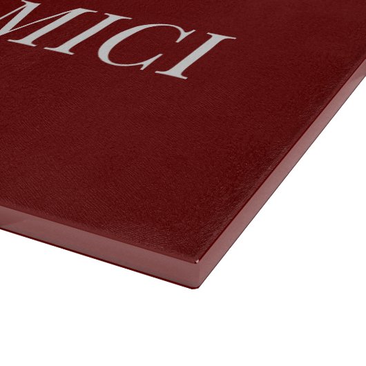 Willkommen Freunde Englisch / Italienisch Charcute Schneidebrett (Ecke)