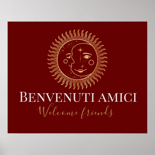 Willkommen Freunde Englisch / Italienisch Poster (Vorne)