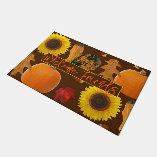 Willkommen Freunde Herbst Herbst Saison Doormat Fußmatte (Schrägansicht)