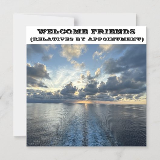 WILLKOMMEN FREUNDE KREUZSCHE SCHIFFE TÜR MAGNET (Vorderseite)