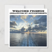 WILLKOMMEN FREUNDE KREUZSCHE SCHIFFE TÜR MAGNET (Vorderseite)