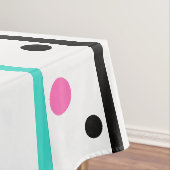 Willkommen Freunde Türkis Polka Dots Tischdecke (Beispiel)