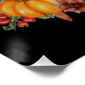 Willkommen Friendsgiving Potluck Herbstfeier Poster (Ecke)