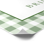 Willkommen Frisch auf dem Markt Gingham Brautdusch Poster (Ecke)